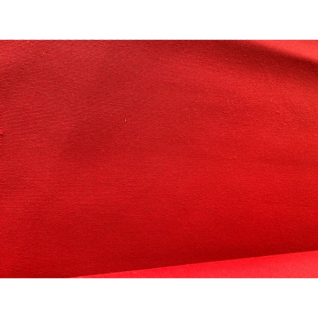 Texture Upholstery fabric Style: Solid color Color: Scarlet Width: 54” wide Yardage: 4 yards Content : Blend
