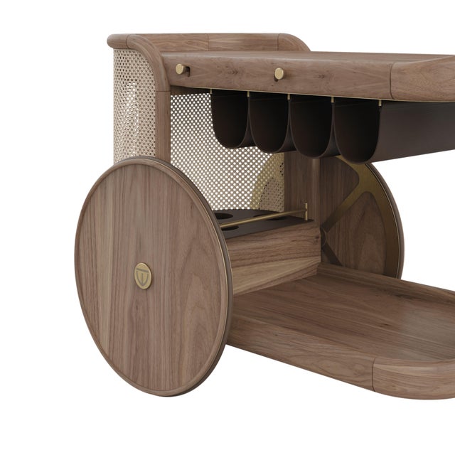 Brinsley Bar Cart by Wood Tailors Club For Sale - Image 10 of 18