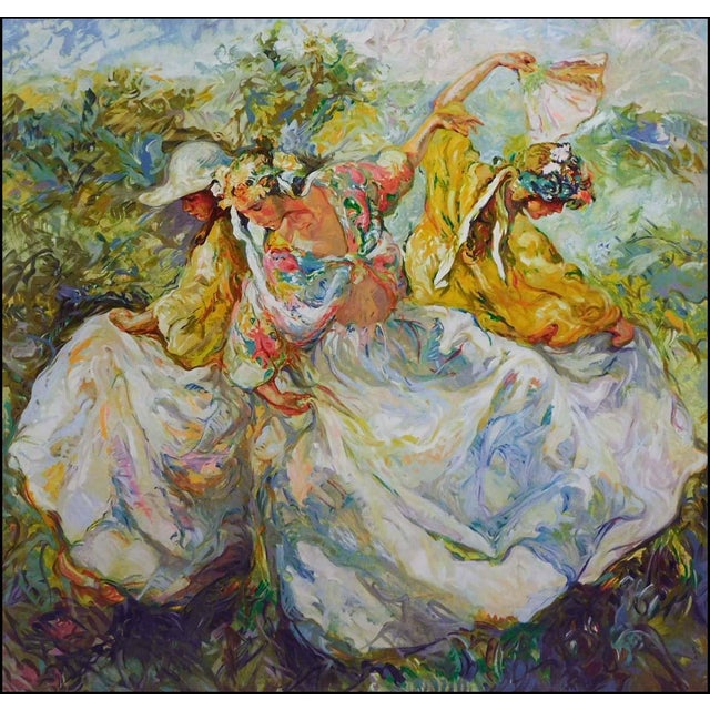 "Allegona de la Danza" -framed Original Limited Edition Serigraph on Paper by Royo Hand Signed by the Artist Image Size:...