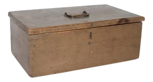 19th Century Original Painted Dovetailed Document Box