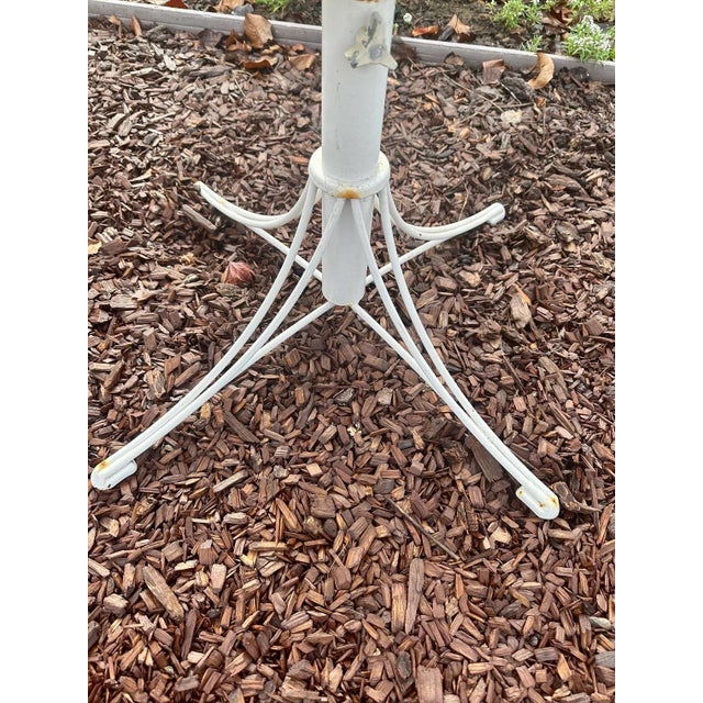 White Vintage Homecrest Patio Chairs & Adjustable Height Table, Unmarked 3 Pieces For Sale - Image 8 of 8