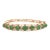 Late 20th Century 14k Gold Emerald Cabochon and Diamond Hinged Bracelet For Sale