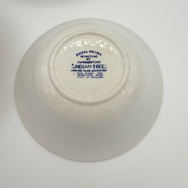 English Royal Wessex “Indian Tree” Ironstone Bowls by Swinnerton - Set of 7 For Sale In Richmond - Image 6 of 10