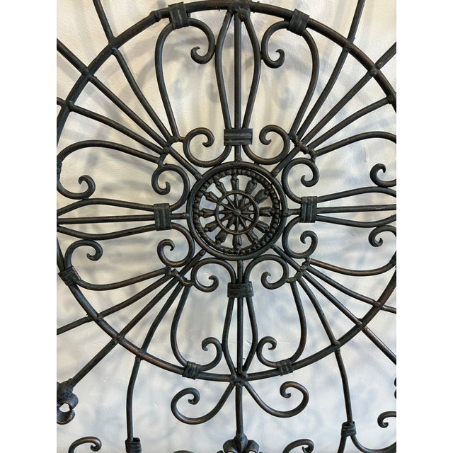 Large Wrought Metal Fleur-De-Lis Wall Bracket For Sale In Oklahoma City - Image 6 of 11