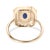 Not Yet Made - Made To Order Halo Diamond Sapphire Stone Wedding Ring in 14k Gold Size 6.5 For Sale - Image 5 of 12