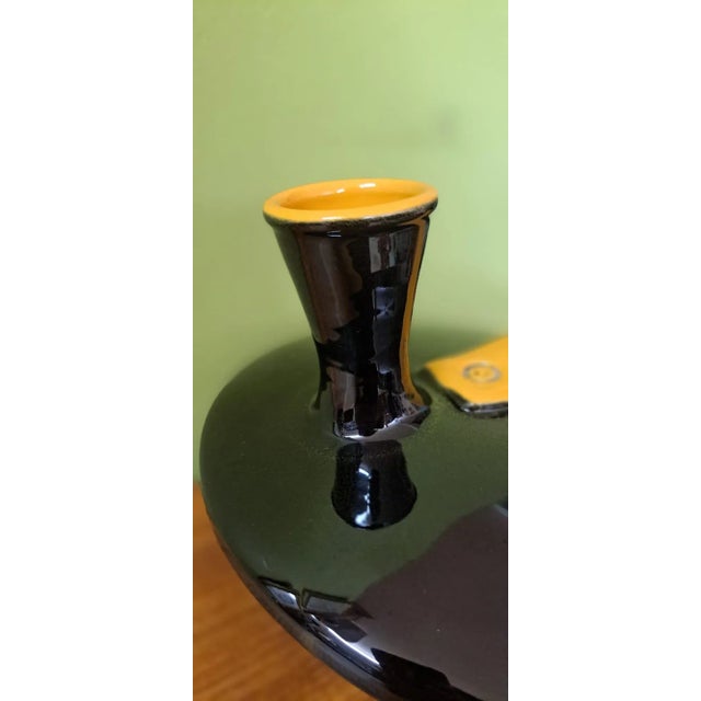 Black Art Deco Jug in Ceramic, 1969 For Sale - Image 8 of 13