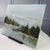 2020s Contentment Acrylic Painting 8x10 Original Wall Art Trees & Lake Scene Unframed For Sale - Image 5 of 7