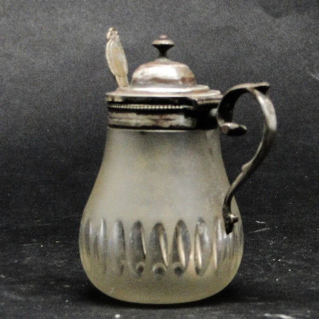 German Biedermeier Mustard Container, 1890s, in Good conditions. Designed before 1890