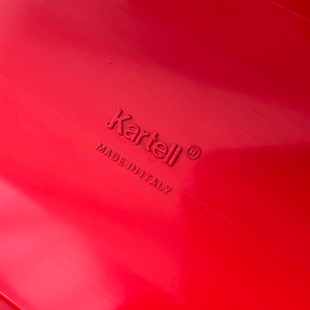 Red Magazine Rack by Giotto Stoppino for Kartell, 1970s For Sale - Image 6 of 7