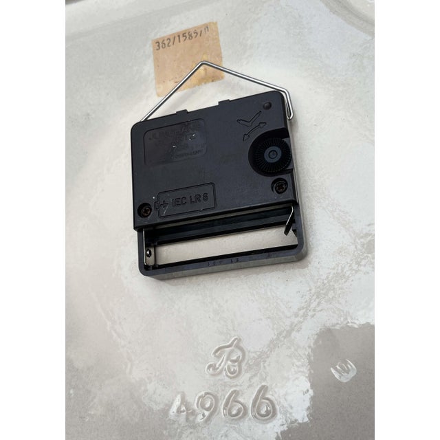 Vintage German Ceramic Wall Clock from Junghans, 1970s For Sale - Image 18 of 18