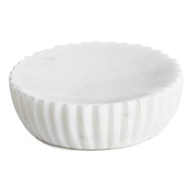 Mannara 5" Diameter Marble Soap Dish For Sale