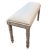French Upholstered Bench in Cream Linen, 1900 For Sale - Image 3 of 5