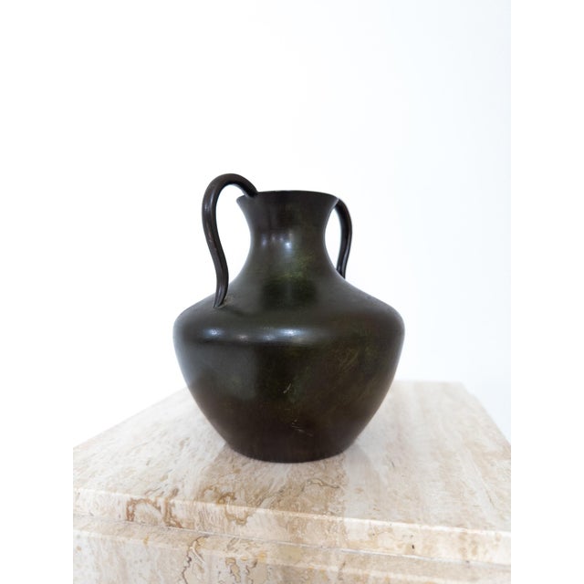 Art Deco Bronze Vase from GAB, Sweden, 1930s For Sale - Image 4 of 8