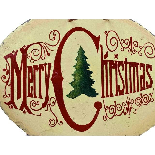 This hand-painted Merry Christmas sign is a one-of-a-kind piece that will add a touch of personality to your holiday...