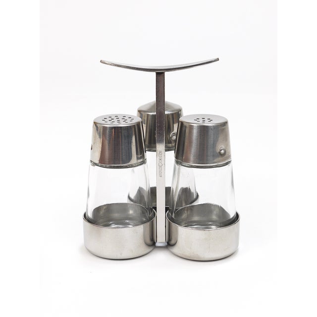 Salt and Pepper Menage Condiment Set by Marianne Dezel for Berndorf, 1960s For Sale - Image 10 of 16