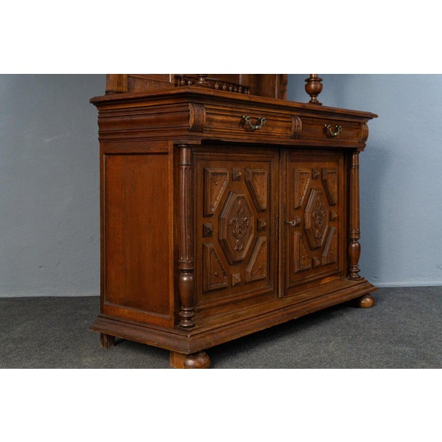 Wood Antique Buffet with Drawers For Sale - Image 7 of 18