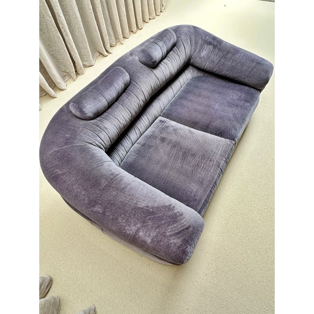 Textile Vintage Two-Seater Sofa in Velvet by De Pas Durbino & Lomazzi for Zanotta, Italy, 1960s For Sale - Image 7 of 10