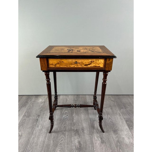 Napoleon III Inlaid Dressing Table For Sale - Image 10 of 10