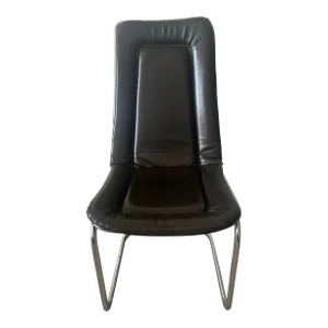 Mid Century Chrome Cantilever Dining Chair Attributed to Gastone Rinaldi, Italy,1970’s Set of 2