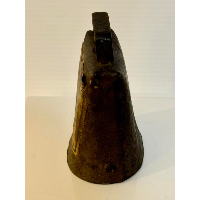 Bronze Antique Sargent Lucky No. 6 Primitive Brass Livestock Bell 3.5” T For Sale - Image 8 of 11