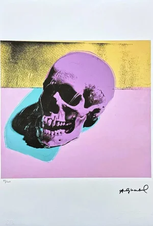 After Andy Warhol, Skull on a Pink Background, 1980s, Lithograph