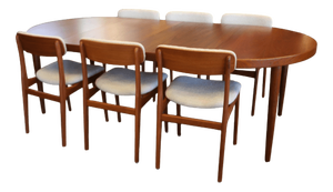 Vintage Dining Table in Veneered Teak with Double Extension Leaves from Skovmand & Andersen, 1960s
