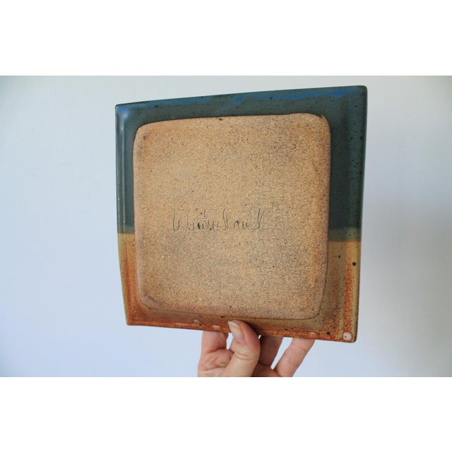 Vintage Studio Art Pottery Howling Wolf Trinket Tray For Sale In Milwaukee - Image 6 of 6