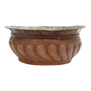 18th Century Continental European Hammered Copper Wine Cistern For Sale