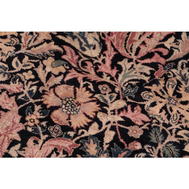 Art Nouveau 1990's Pak-Persian Black/Beige Wool Rug - 8'1'' X 9'8'' For Sale In New York - Image 6 of 9