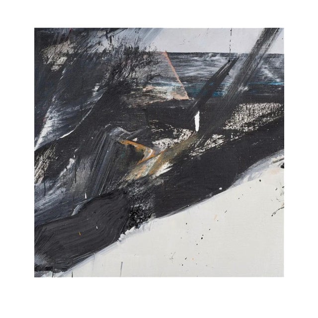 Budd Hopkins, Large Budd Hopkins Modernist Hard Edged Abstract Expressionist Oil Painting 1965 For Sale - Image 4 of 18