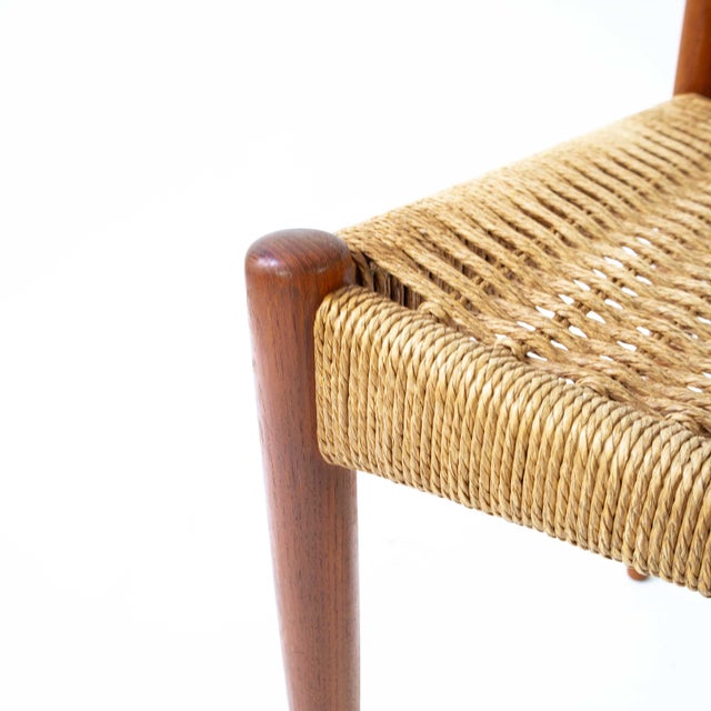 Wood Teak Chairs by Arne Hovmand Olsen for Mogens Kold, 1950s, Set of 2 For Sale - Image 7 of 18