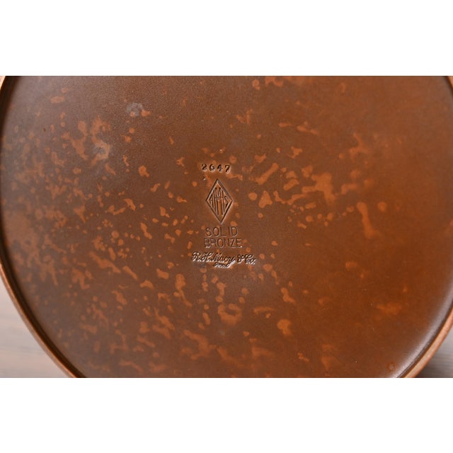 Heintz Arts & Crafts Bronze Round Container With Lid, Circa 1910 For Sale - Image 10 of 12