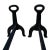 Black Antique Heavy Cast Iron Loop Top Fireplace Andirons Fire Dogs Pair Early 1900s For Sale - Image 8 of 17