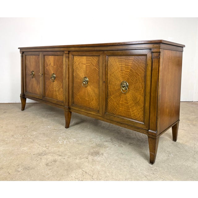 French 1960’s Baker Furniture French Regency Walnut Sideboard / Credenza For Sale - Image 3 of 12