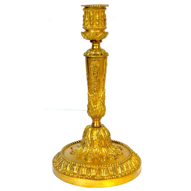 Pair Louis XVI Revival Ormolu Candlesticks, French, Belle Époque, C. 1880–1900 For Sale - Image 13 of 15