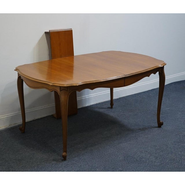 Brown Broyhill Furniture Solid Hard Rock Maple Country French Provincial Dining Table For Sale - Image 8 of 10