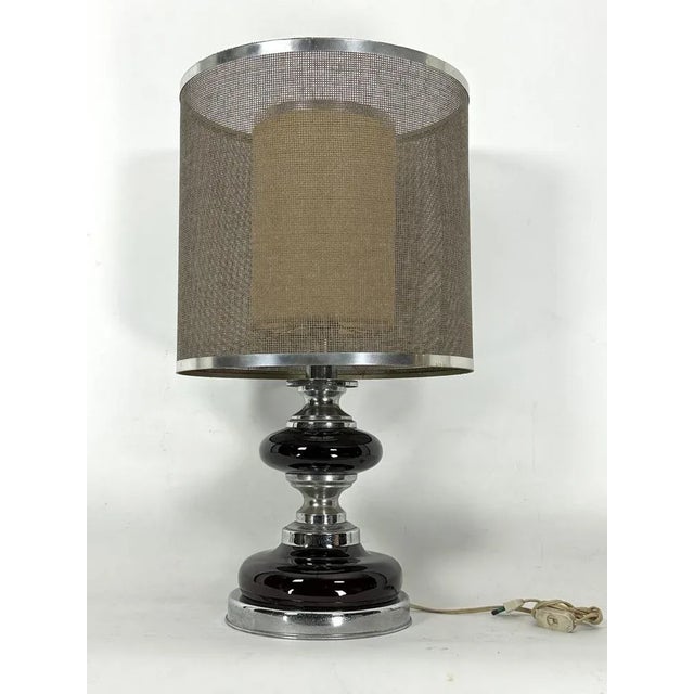 Space Age Table Lamp in Chrome and Lacquer, Italy, 1970s For Sale - Image 10 of 11
