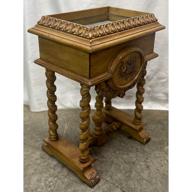 Italianate Antiqued Shadow Box Side Table Chairish