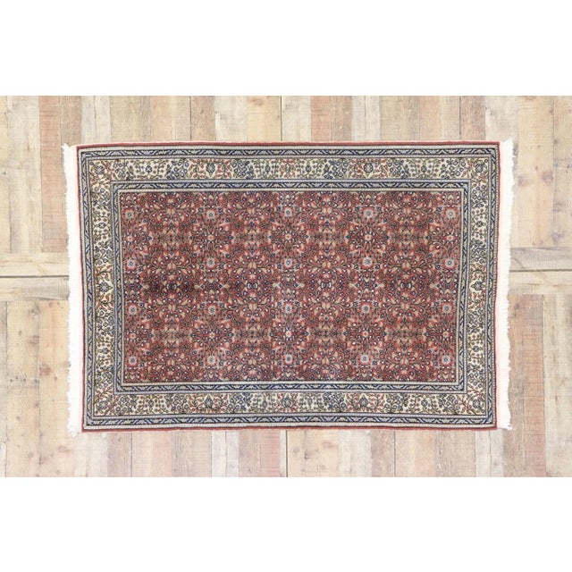 Brick Red Vintage Turkish Sivas Rug - 03'11 X 05'08 For Sale - Image 8 of 10