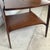 John Stuart Inc. Walnut Two-Tier End Table — Enamel Inlay Top, Splayed Legs, 1960s For Sale - Image 9 of 12