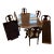 1980s Baker Historic Charleston Mahogany Dining Table w/ 2 Leaves & 6 Shield-Back Chairs For Sale