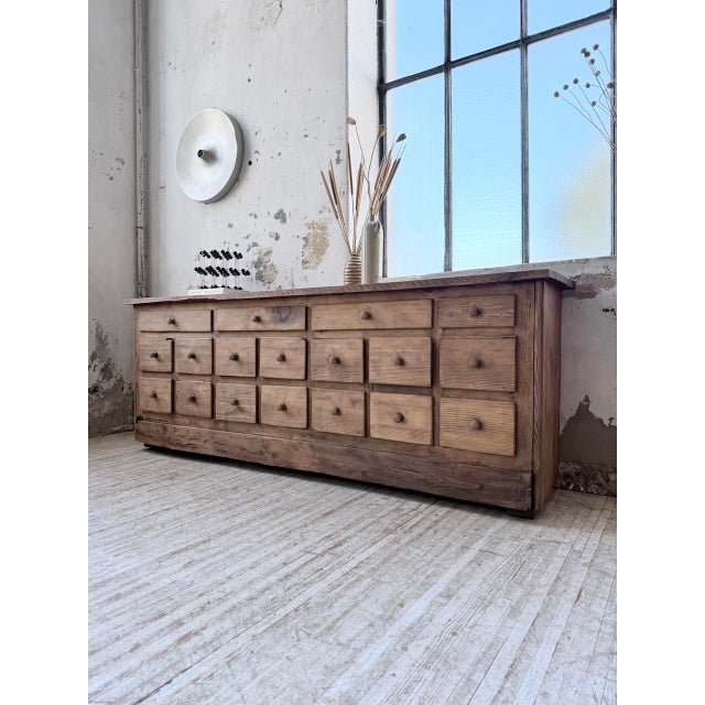 Vintage Pine Workshop Credenza, 1950s For Sale - Image 11 of 18