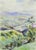 Carlo Ravagnan, Landscape, Watercolor on Paper, 1970s For Sale