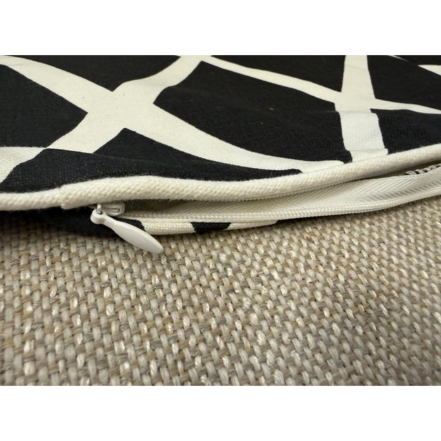 Serena & Lily Lattice Print Pillow Covers, Pair For Sale - Image 10 of 12