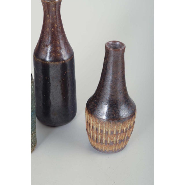 Small Vintage Ceramic Vases from Wallåkra Ceramics, Set of 3 For Sale - Image 3 of 5