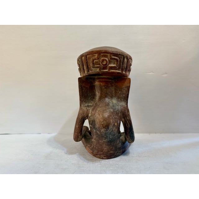 Mid 20th Century Mexican Incense Burner Styled After Aztec God For Sale - Image 5 of 10
