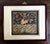 A finely embroidered silk military rank badge panel framed in a wood frame circa late Qing dynasty 19th century. The...