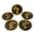 Set 5, 19th Century French Neoclassical Gilt Bronze Warrior Medallion Tiebacks For Sale
