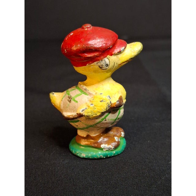 Up for sale is an authentic, original early 20th-century cast iron figural paperweight manufactured by the Hubley...