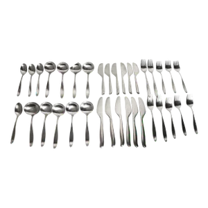 35 Pc. Set of Lauffer Stainless Steel Flatware Design 2 by Don Wallace